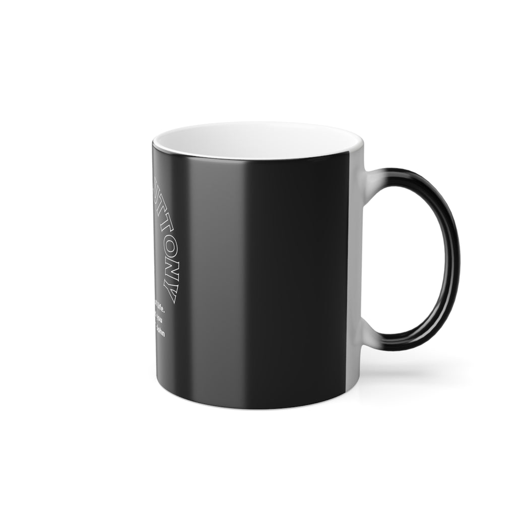 Color-Changing Mug — "Tree of Gluttony" Praying Hands Design, 11oz